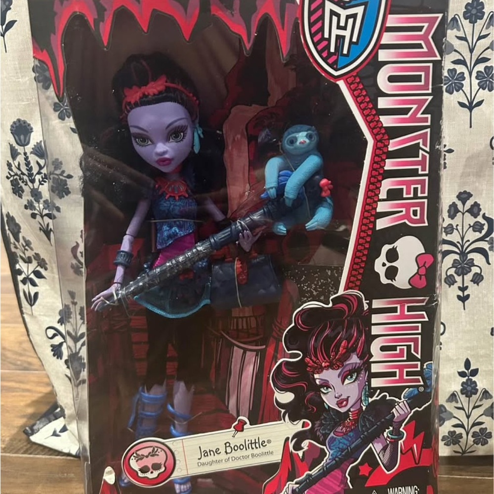 Monster High Jane Boolittle Doll with Blue and Purple